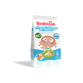 Bimbosan Bio Getreide-Milchbrei mit Früchten