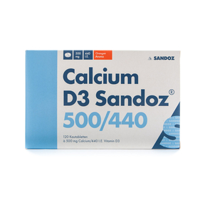 Calcium D3 Sandoz 500/440 Kautabletten Orange